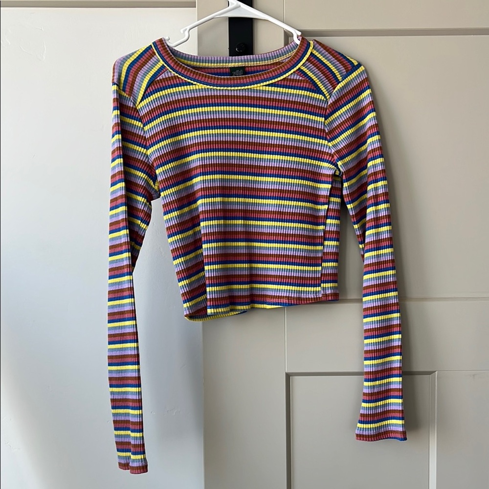 Wild Fable Colorful Striped Long Sleeve Top